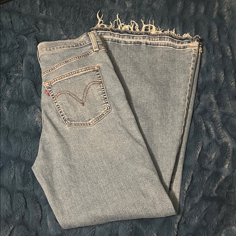 Levi's Light Blue Wide Leg Jeans